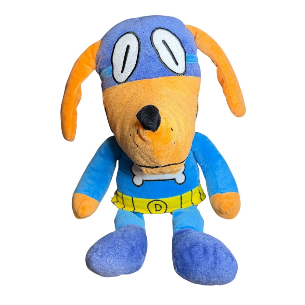 Dog Man Bark Knight Plush Superhero Dog Blue Orange Costume Kids‎ Stuffed Animal